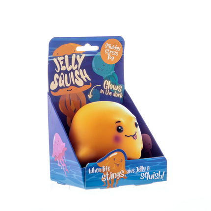 Stress Toy - Jellysquish sensory fidget with glow-in-the-dark feature, designed to calm and engage children and adults.