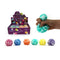 Squishy Water Orbs Two Tone Ball – 7cm sensory squishy balls shown in assorted colours and squeezed by hand