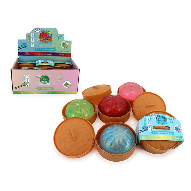 Mystery Glitter Dumpling with Glitter - 8.8cm glitter sensory fidget squishy toy display