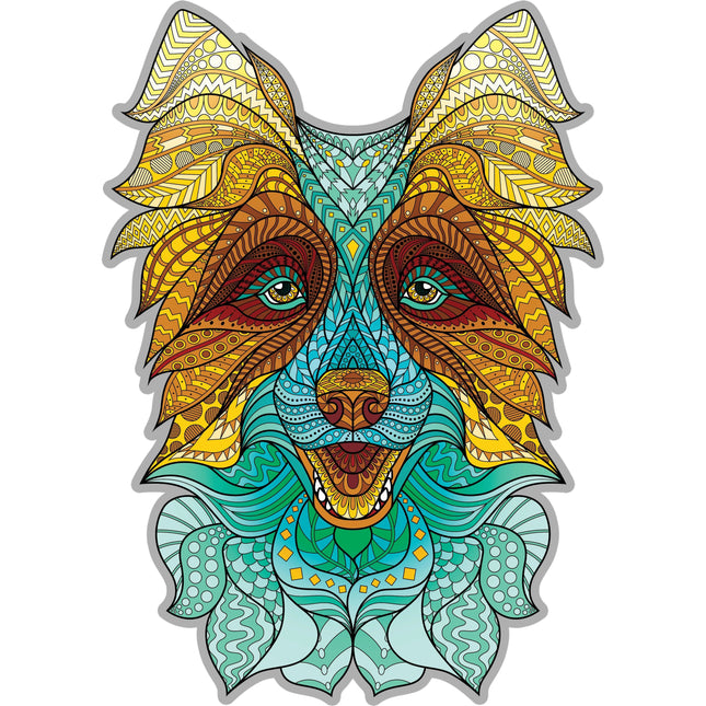 Playful Collie Wooden Puzzle - Sensory Circle