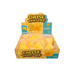 Squishy Cheese Toy cheese shaped sensory fidget in display box