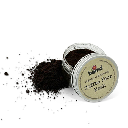 Fresh face Coffee Scrub Face Mask - Lightly Exfoliating Face Masque with natural coffee grounds in a clear jar helping families thrive with tools to calm connect and support