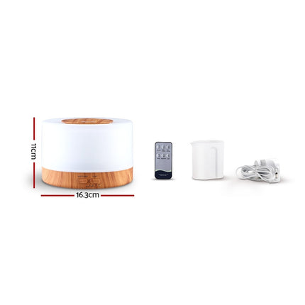 Devanti Aroma Diffuser Aromatherapy Light Wood 500ml Dropshipzone