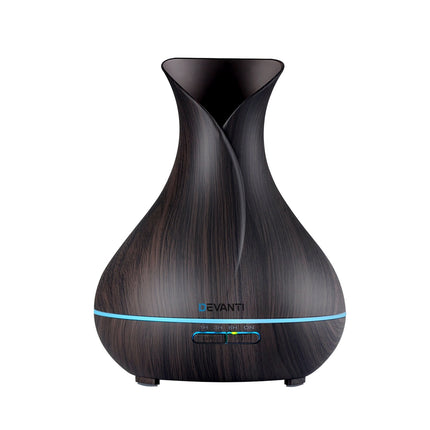 Devanti Aroma Diffuser Aromatherapy Dark Wood 400ml Dropshipzone