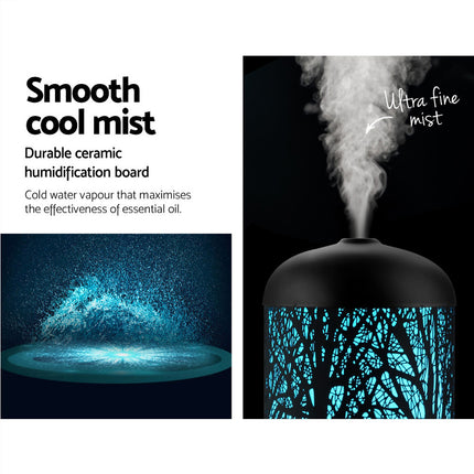 Devanti Aroma Diffuser Aromatherapy Black 160ml Dropshipzone