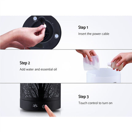 Devanti Aroma Diffuser Aromatherapy Black 160ml Dropshipzone