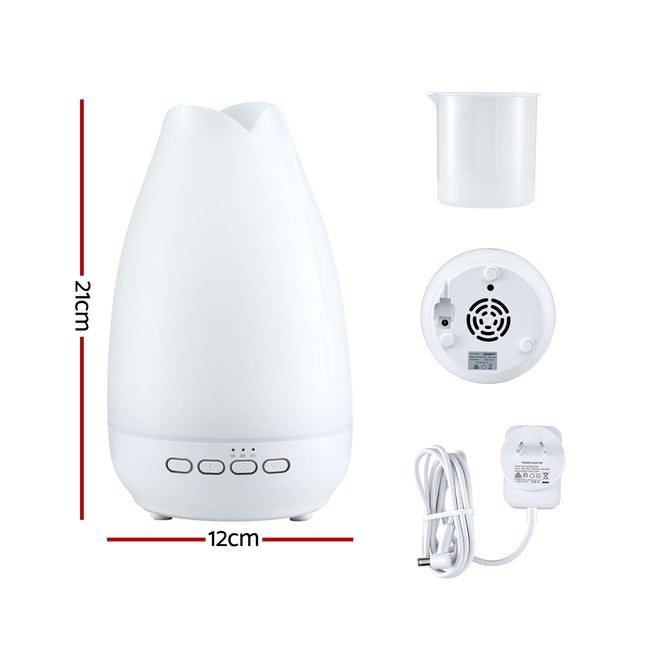 Devanti Ultrasonic Essential Oil Aroma Diffuser Aromatherapy Cool Mist Humidifier w/ LED Light 300ml Dropshipzone