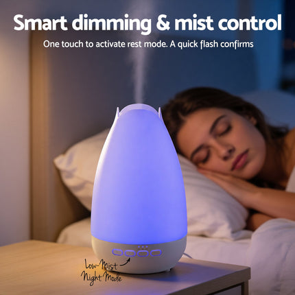 Devanti Ultrasonic Essential Oil Aroma Diffuser Aromatherapy Cool Mist Humidifier w/ LED Light 300ml Dropshipzone
