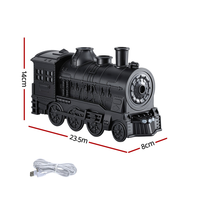 Devanti Train Aroma Diffuser Essential Oil Humidifier 300ml Smoke Ring LED Timer Dropshipzone
