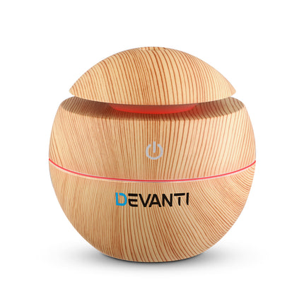 Devanti Aroma Diffuser Aromatherapy Light Wood 130ml Dropshipzone