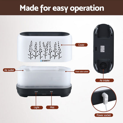 Devanti Aroma Diffuser Aromatherapy Flame 200ml Dropshipzone