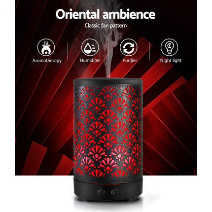 Devanti Aroma Diffuser Aromatherapy Black 100ml Dropshipzone
