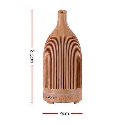 Devanti Ultrasonic Aroma Diffuser Aromatherapy 200ml LED Lights Iron Humidifier Forest Light wood grain Dropshipzone