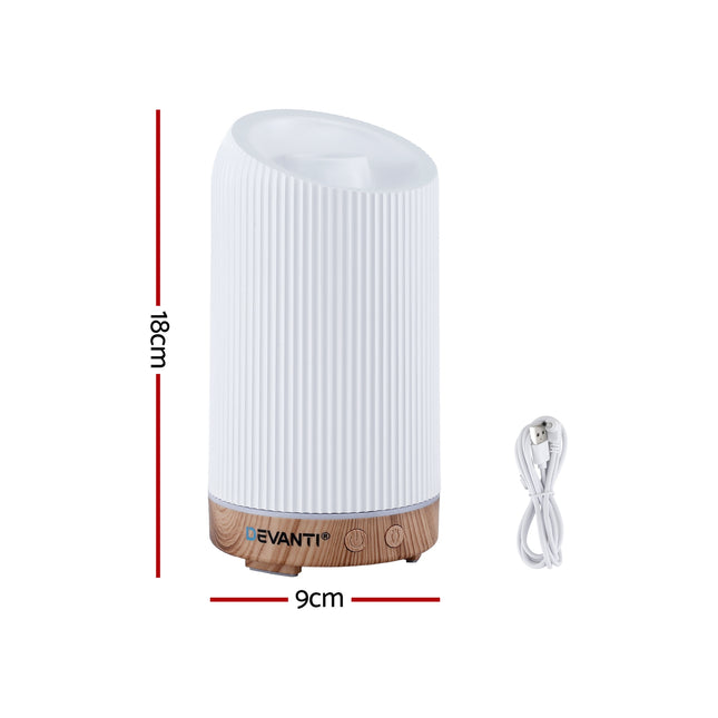 Devanti Ultrasonic Aroma Diffuser Aromatherapy 200ml LED Lights Iron Humidifier Forest Dropshipzone