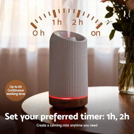 Devanti Ultrasonic Aroma Diffuser Aromatherapy 200ml LED Lights Iron Humidifier Forest Dropshipzone