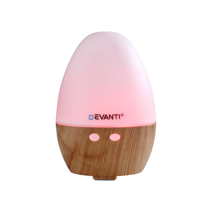 Devanti Ultrasonic Aroma Diffuser Aromatherapy 130ml LED Lights Iron Humidifier Forest Dropshipzone