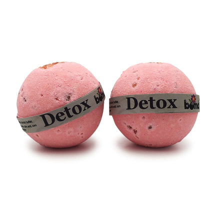 Detox Pink Rock Salt Bath Bomb Set of 6 Body Soak Bombs includes Jojoba Coconut and Hemp Oils for Beautiful Soft Skin