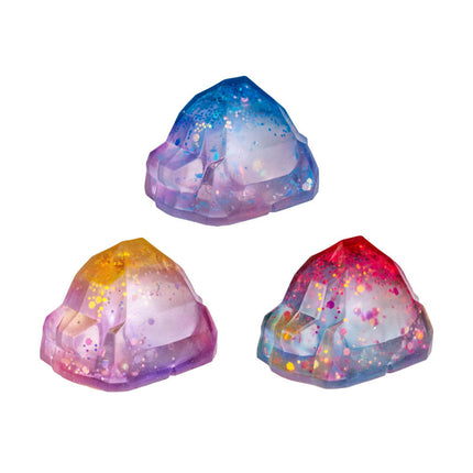 Smoosho's Super Squeeze Glow-in-the-dark Iceburg colourful sensory squishy toy in three colours