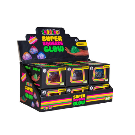 Smoosho's Super Squeeze Glow-in-the-dark Iceburg sensory squishy display