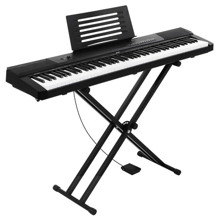 Alpha 88 Keys Electronic Piano Keyboard Digital Electric w/ Stand Sustain Pedal Dropshipzone