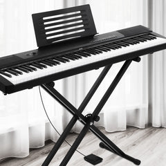 Alpha 88 Keys Electronic Piano Keyboard Digital Electric w/ Stand Sustain Pedal Dropshipzone