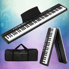 Alpha 88 Keys Foldable Electronic Piano Keyboard Digital Electric w/ Carry Bag Dropshipzone