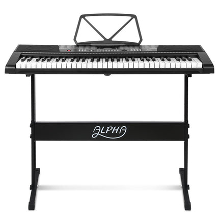 Alpha 61 Keys Electronic Piano Keyboard Digital Electric w/ Stand Sound Speaker Dropshipzone