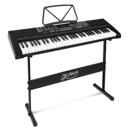 Alpha 61 Keys Electronic Piano Keyboard Digital Electric w/ Stand Sound Speaker Dropshipzone