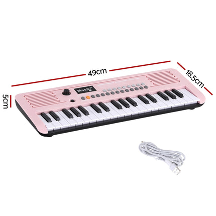 Alpha 37-Key Digital Piano Keyboard for Kids Beginners Electronic Keyboard Piano Gift Pink Dropshipzone