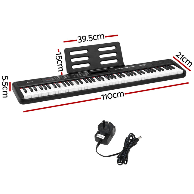 Alpha Piano Keyboard 88 Keys Electric Electronic Keyboard Piano Gift Black Dropshipzone