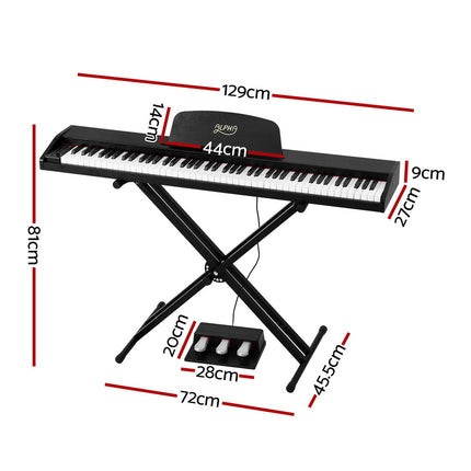 Alpha 88 Keys Digital Piano Keyboard Electronic w/ Stand Dropshipzone