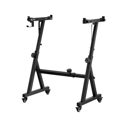 Alpha Heavy Duty Adjustable Piano Stand with Lockable Wheels Z-Stand Black Dropshipzone
