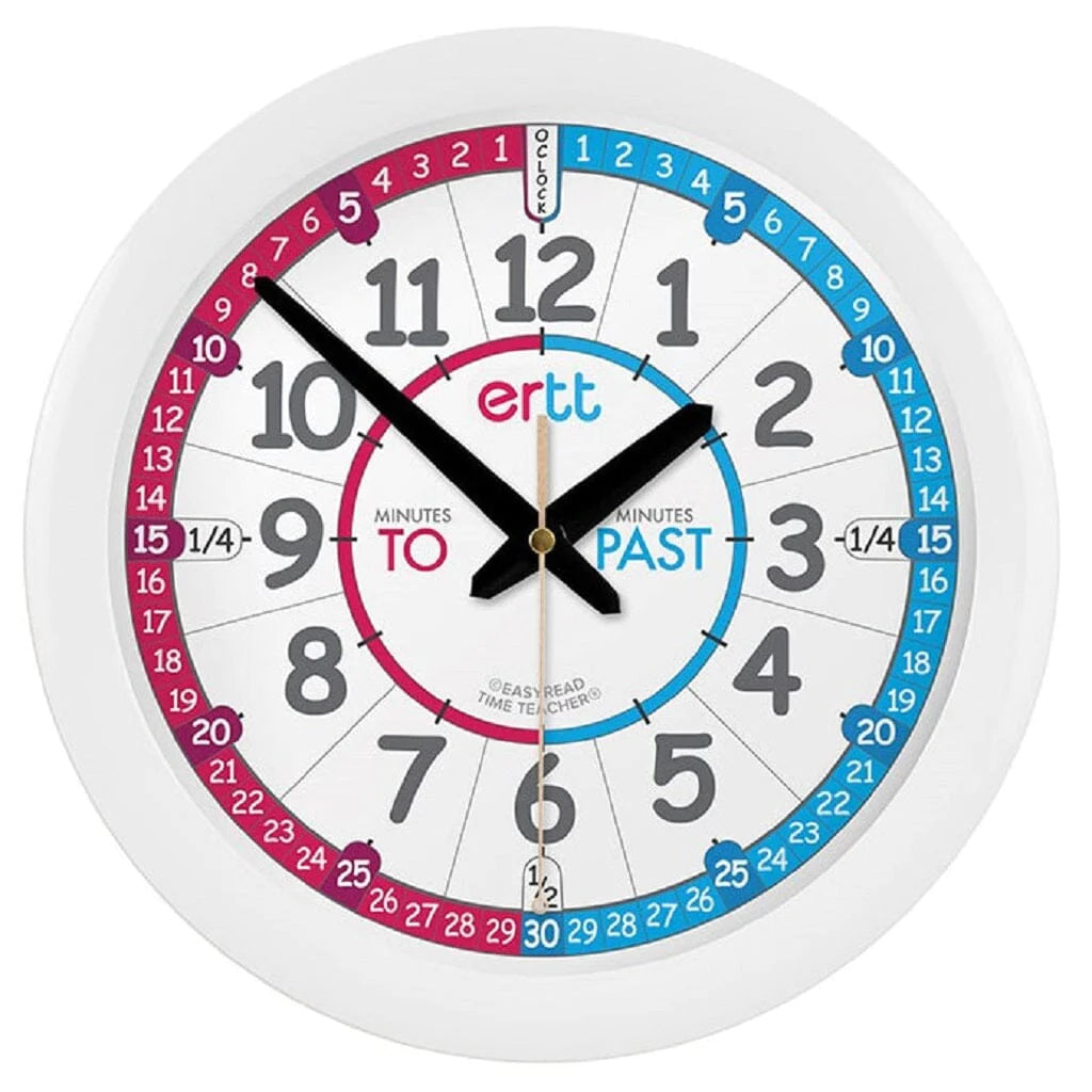 Wall Clock - Red/Blue - Past/To - Sensory Circle