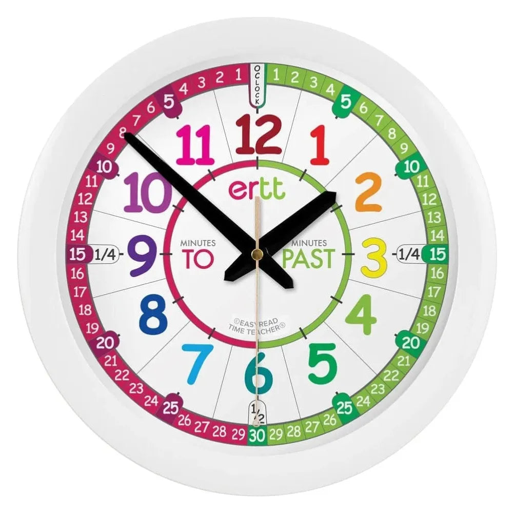 Wall Clock - Rainbow - Past/To - Sensory Circle