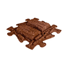 Muffik Eco Sensory Playmat - Individual textured brown puzzle piece designed to support calm and connection.