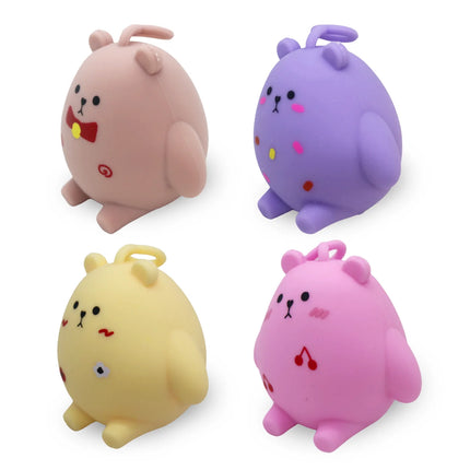 Squeeze Angel Bear, Squishy Fidget Toys in four colorful bear designs for sensory play and fidgeting