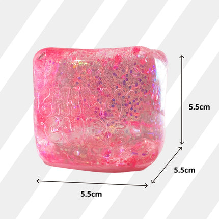 Chilly Cube Glittery pink glitter sensory fidget cube