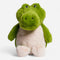 Soft plush Crocodile toy with green and beige colors, designed to calm, connect and support families.