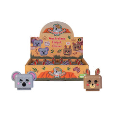 Australiana Fidget Clicker with koala and kangaroo designs, sensory fidget toys for calming and focus.