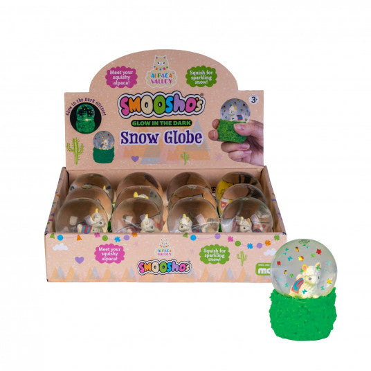 Smooshos Snow Globe Glow in the Dark Alpaca