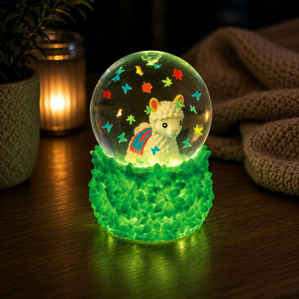 Smooshos Snow Globe Glow in the Dark Alpaca