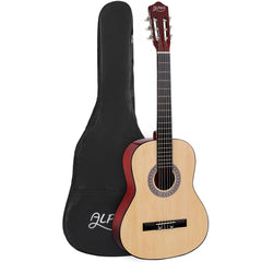 Alpha 39 Inch Classical Guitar Wooden Body Nylon String Beginner Gift Natural Dropshipzone
