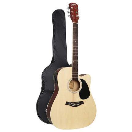 Alpha 41 Inch Acoustic Guitar Equaliser Electric Output Jack Cutaway Wood Dropshipzone