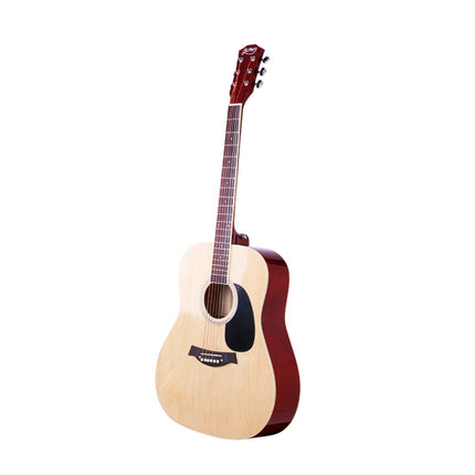 Alpha 41 Inch Acoustic Guitar Wooden Body Steel String Dreadnought Stand Wood Dropshipzone