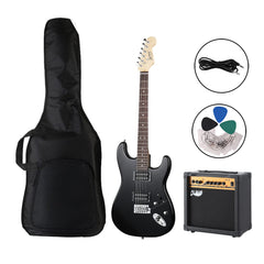 Alpha Electric Guitar Music String Instrument 20W Amplifier Black Dropshipzone