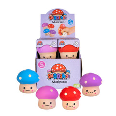 Smoosho's Mushroom sensory squishy toys in bright colors, designed to calm, connect and support families.