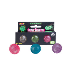 Smoosho's Super Squeeze Glow in the Dark Mini Balls Set of 3 MDI Australia