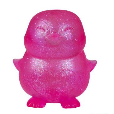 Smoosho's Super Squeeze Glow-in-the-dark Penguin pink glittery squishy sensory toy
