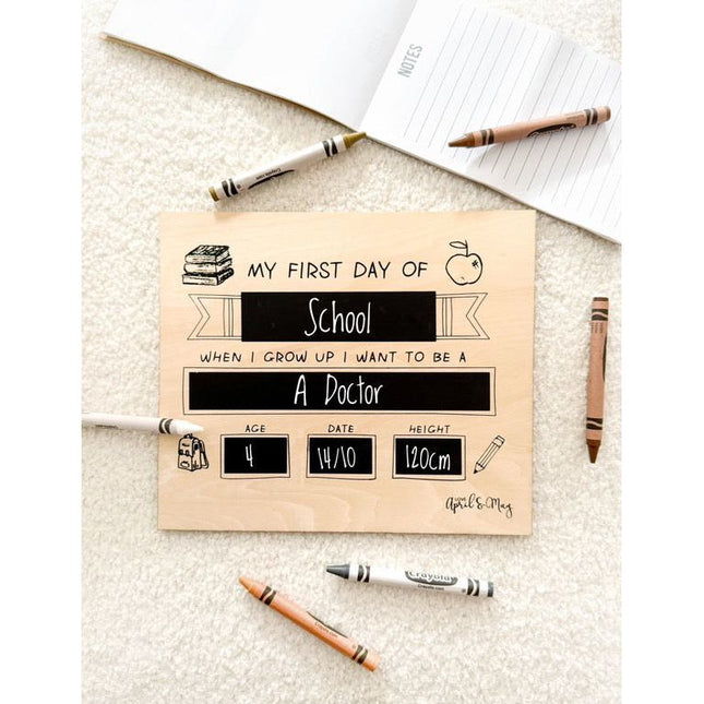 ‘My First Day’ Board Henry & Flo