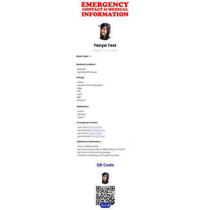 Smart NFC Emergency Medical Information Wristband ID With Passive Tracking